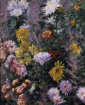 プティ・ジュヌヴィリエ・ギュスターヴ・カイユボットの白と黄色の菊園 Oil Paintings
